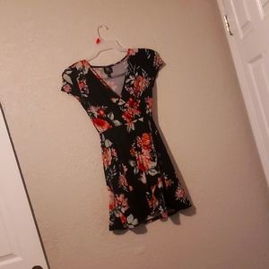 Floral black dress